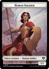 Human Soldier // Dwarf Berserker Double-Sided Token [Commander Masters Tokens] | Gear Gaming Fayetteville