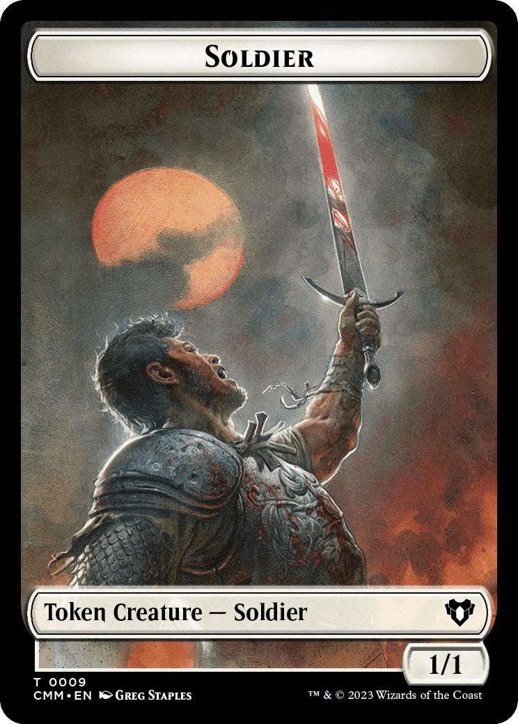 Soldier // Dragon (0020) Double-Sided Token [Commander Masters Tokens] | Gear Gaming Fayetteville