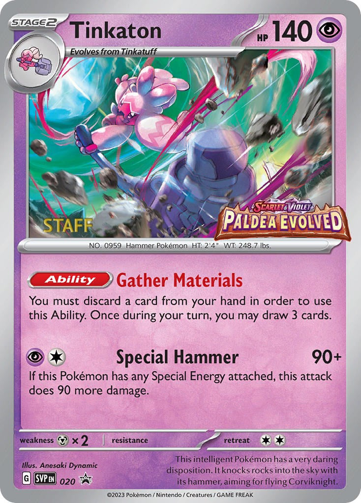 Tinkaton (020) (Staff Promo) [Scarlet & Violet: Black Star Promos] | Gear Gaming Fayetteville