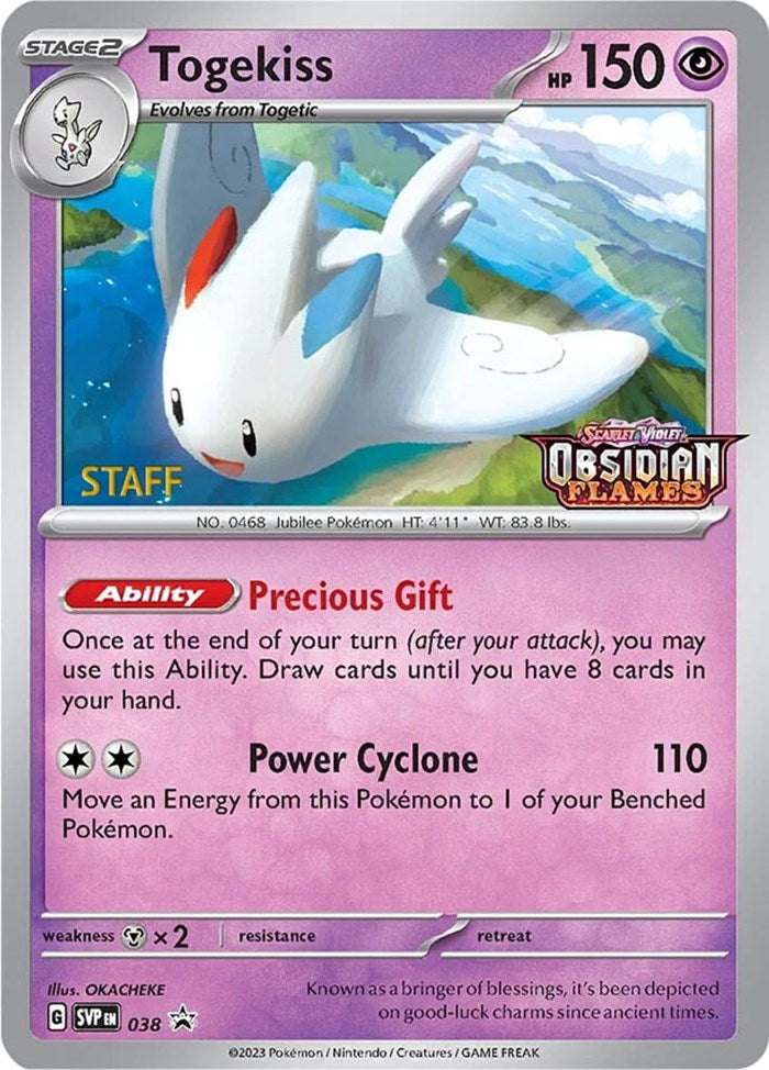 Togekiss (038) (Stamped) (Staff) [Scarlet & Violet: Black Star Promos] | Gear Gaming Fayetteville