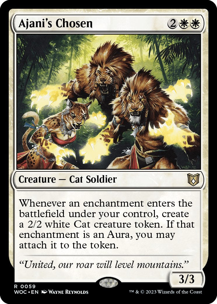 Ajani's Chosen [Wilds of Eldraine Commander] | Gear Gaming Fayetteville