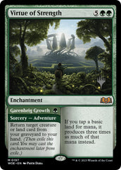 Virtue of Strength // Garenbrig Growth (Promo Pack) [Wilds of Eldraine Promos] | Gear Gaming Fayetteville