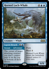 Horned Loch-Whale // Lagoon Breach (Promo Pack) [Wilds of Eldraine Promos] | Gear Gaming Fayetteville