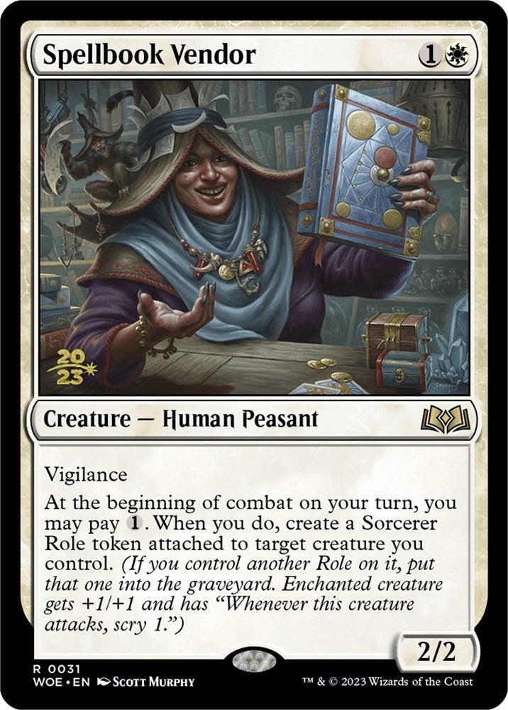 Spellbook Vendor [Wilds of Eldraine Prerelease Promos] | Gear Gaming Fayetteville