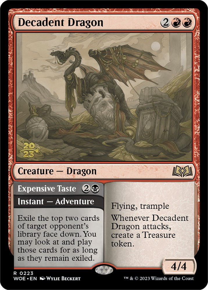 Decadent Dragon // Expensive Taste [Wilds of Eldraine Prerelease Promos] | Gear Gaming Fayetteville