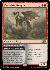 Decadent Dragon // Expensive Taste [Wilds of Eldraine Prerelease Promos] | Gear Gaming Fayetteville