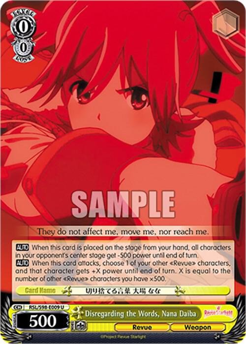 Disregarding the Words, Nana Daiba - [Revue Starlight The Movie] | Gear Gaming Fayetteville