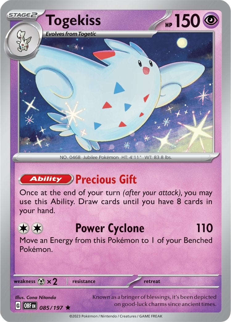 Togekiss (085/197) (Theme Deck Exclusive) [Scarlet & Violet: Obsidian Flames] | Gear Gaming Fayetteville