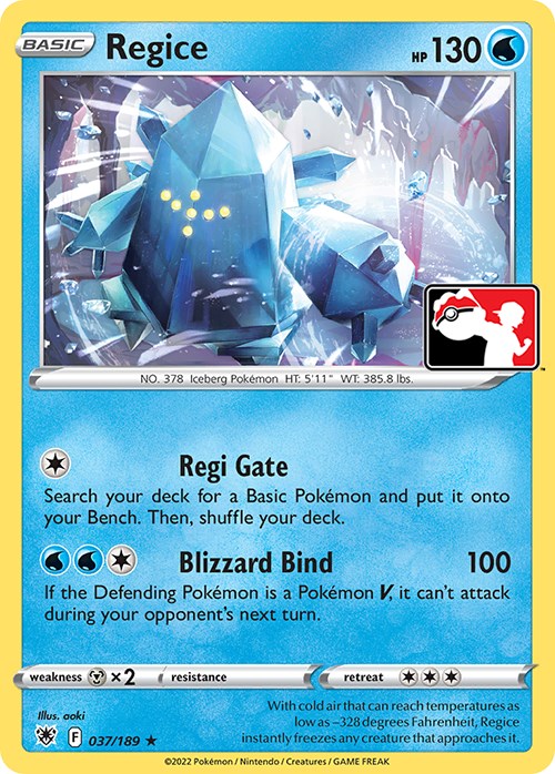 Regice (037/189) [Prize Pack Series Three] | Gear Gaming Fayetteville