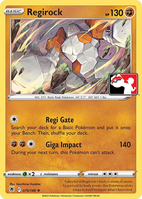 Regirock (075/189) [Prize Pack Series Three] | Gear Gaming Fayetteville