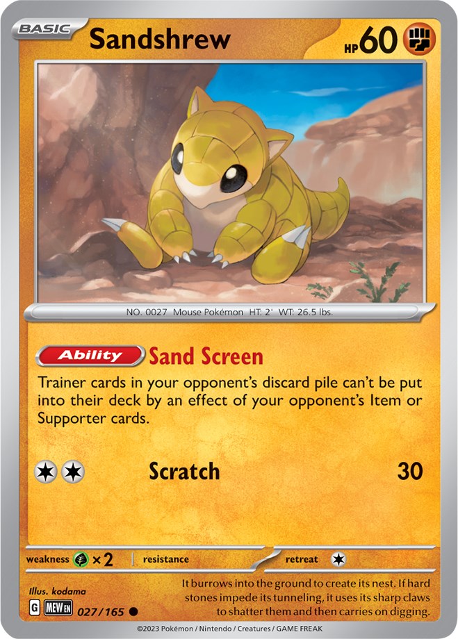 Sandshrew (027/165) [Scarlet & Violet: 151] | Gear Gaming Fayetteville