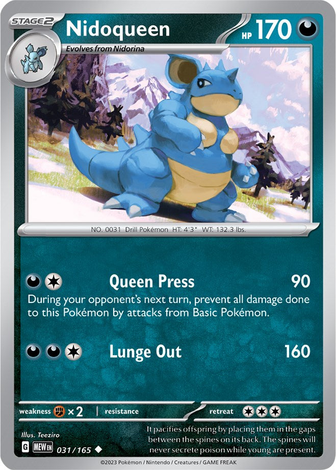 Nidoqueen (031/165) [Scarlet & Violet: 151] | Gear Gaming Fayetteville