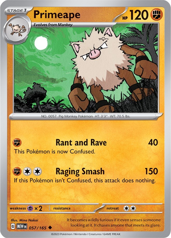 Primeape (057/165) [Scarlet & Violet: 151] | Gear Gaming Fayetteville