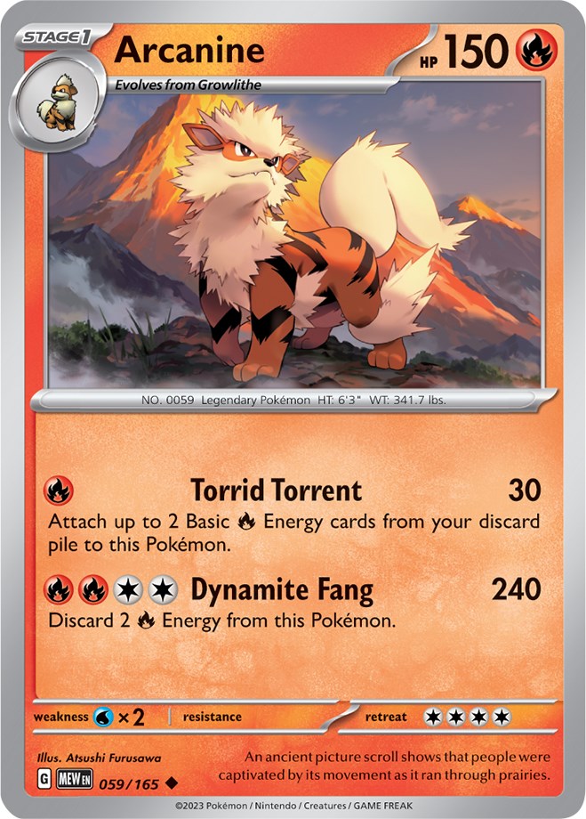 Arcanine (059/165) [Scarlet & Violet: 151] | Gear Gaming Fayetteville