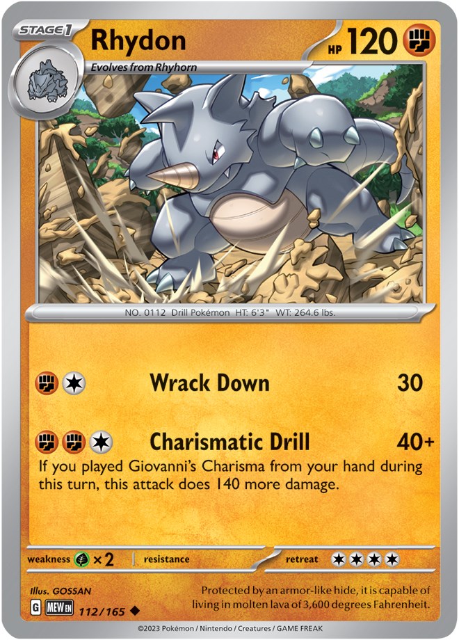 Rhydon (112/165) [Scarlet & Violet 151] | Gear Gaming Fayetteville