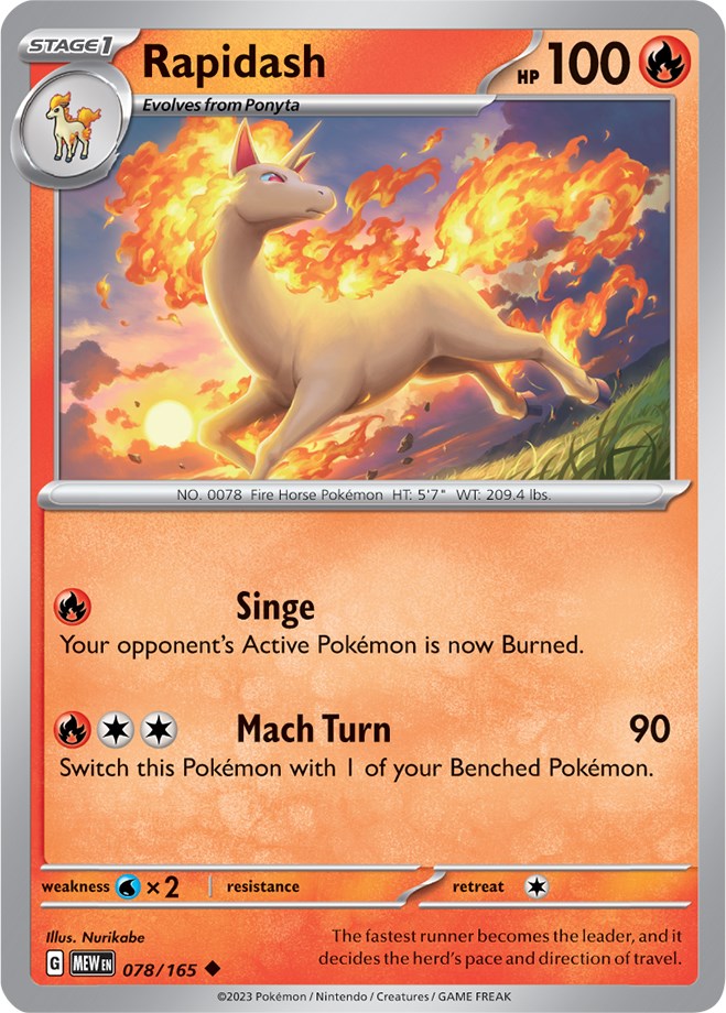 Rapidash (078/165) [Scarlet & Violet: 151] | Gear Gaming Fayetteville