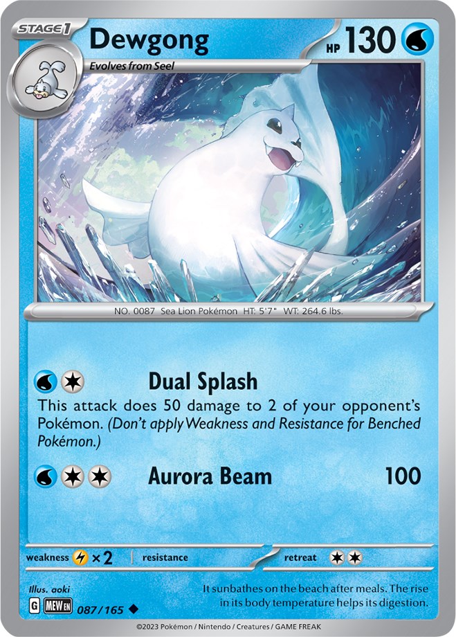 Dewgong (087/165) [Scarlet & Violet 151] | Gear Gaming Fayetteville