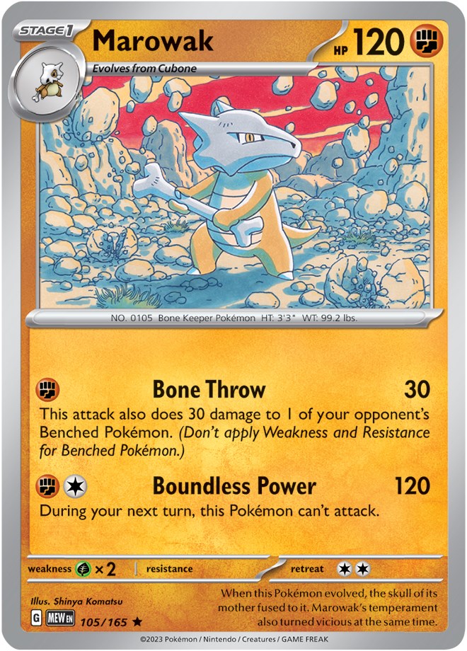 Marowak (105/165) [Scarlet & Violet 151] | Gear Gaming Fayetteville