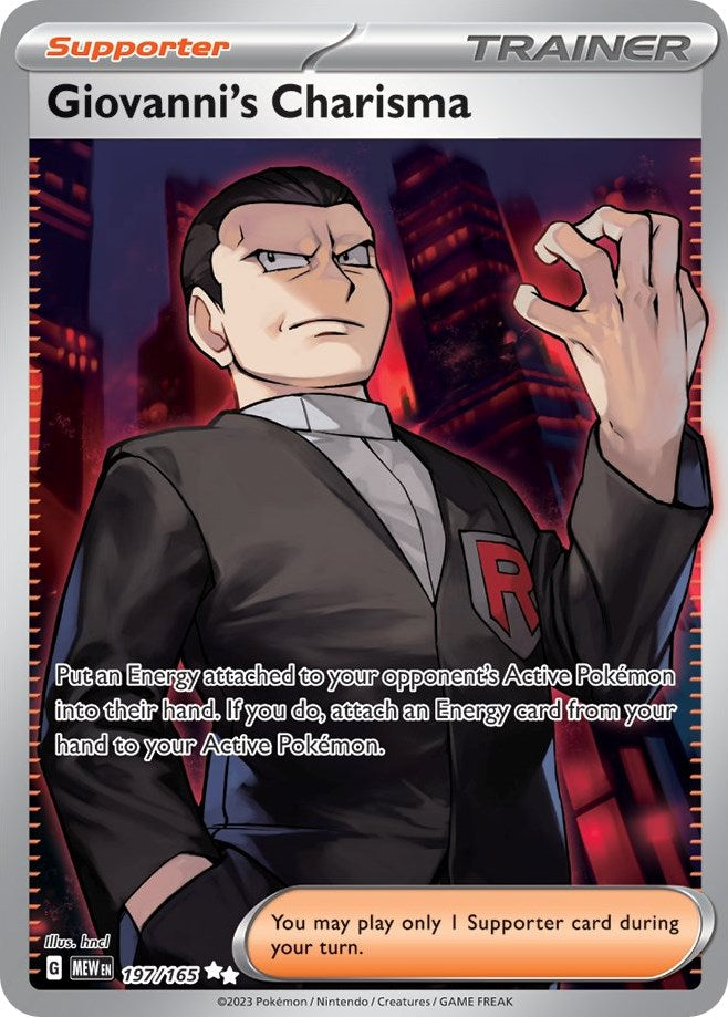 Giovanni's Charisma (197/165) [Scarlet & Violet: 151] | Gear Gaming Fayetteville