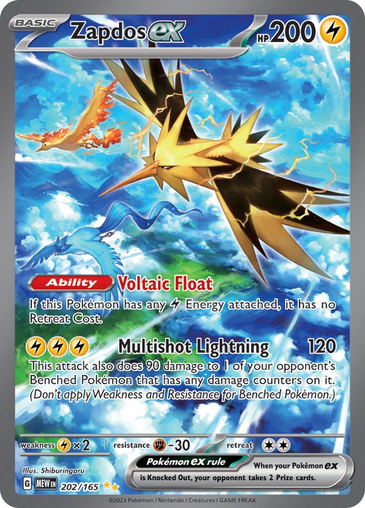 Zapdos ex (202/165) [Scarlet & Violet 151] | Gear Gaming Fayetteville