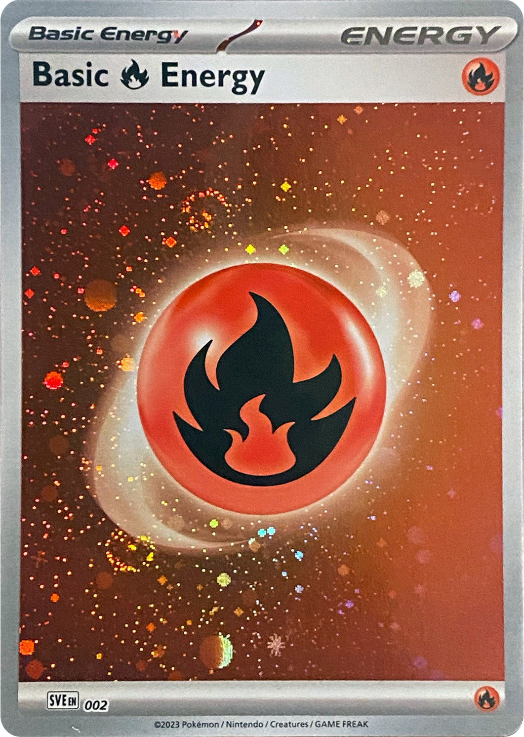 Basic Fire Energy (002) (Cosmos Holo) [Scarlet & Violet: Base Set] | Gear Gaming Fayetteville