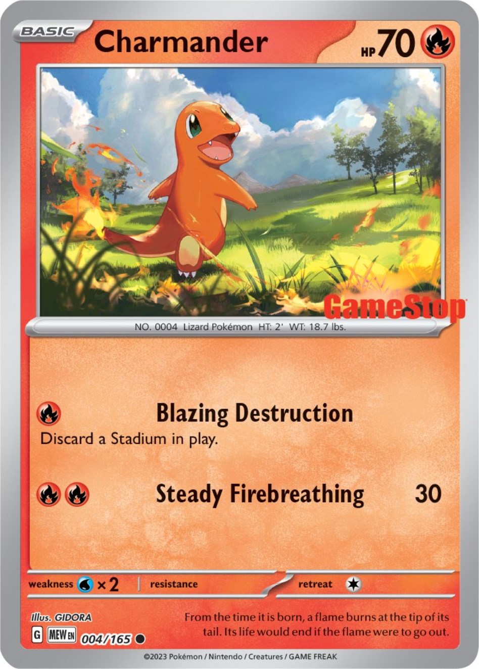 Charmander (004/165) (GameStop Exclusive) [Scarlet & Violet: 151] | Gear Gaming Fayetteville