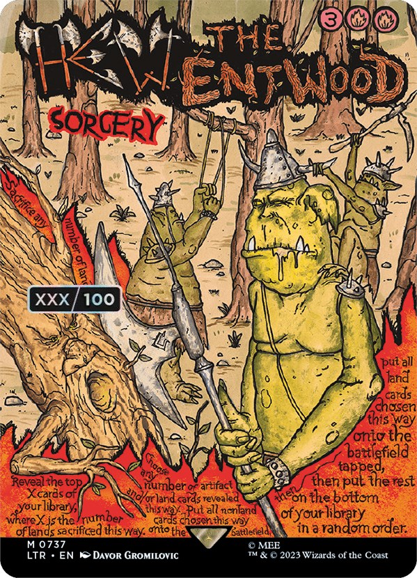 Hew the Entwood (Borderless Poster) (Serialized) [The Lord of the Rings: Tales of Middle-Earth] | Gear Gaming Fayetteville
