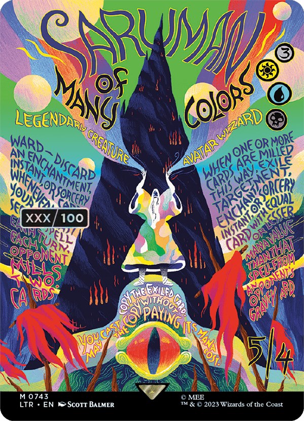 Saruman of Many Colors (Borderless Poster) (Serialized) [The Lord of the Rings: Tales of Middle-Earth] | Gear Gaming Fayetteville