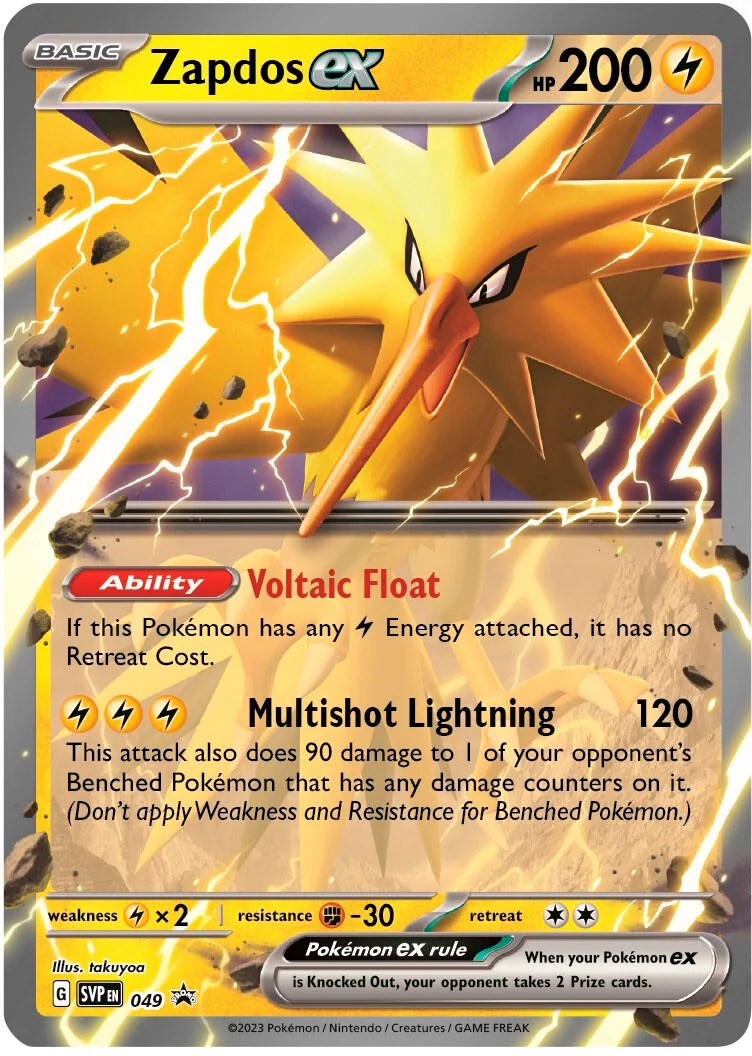 Zapdos ex (049) [Scarlet & Violet: Black Star Promos] | Gear Gaming Fayetteville