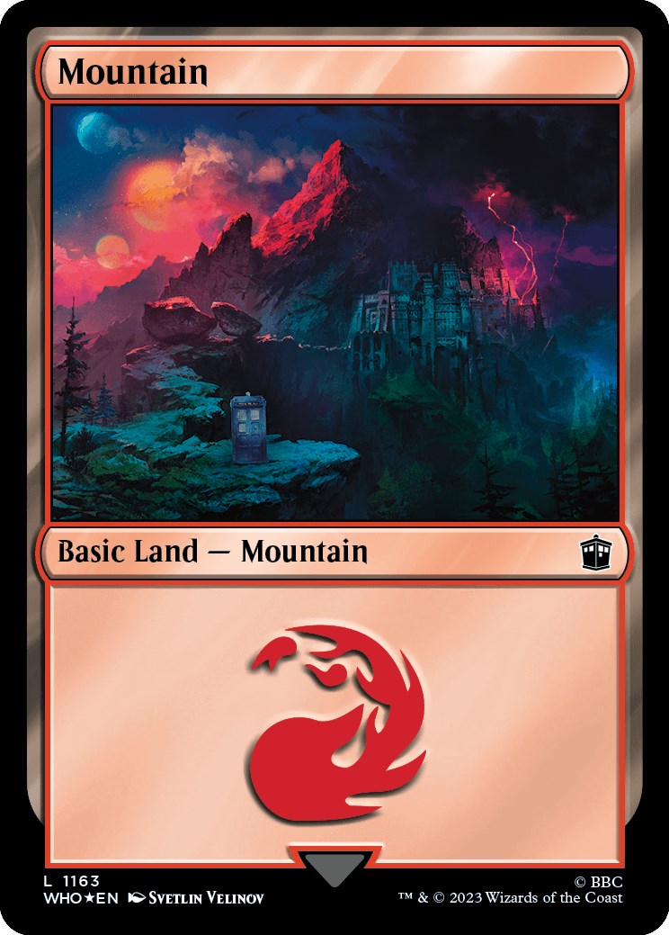 Mountain (1163) (Surge Foil) [Doctor Who] | Gear Gaming Fayetteville