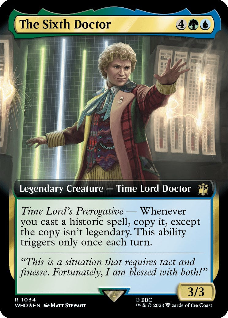 The Sixth Doctor (Extended Art) (Surge Foil) [Doctor Who] | Gear Gaming Fayetteville