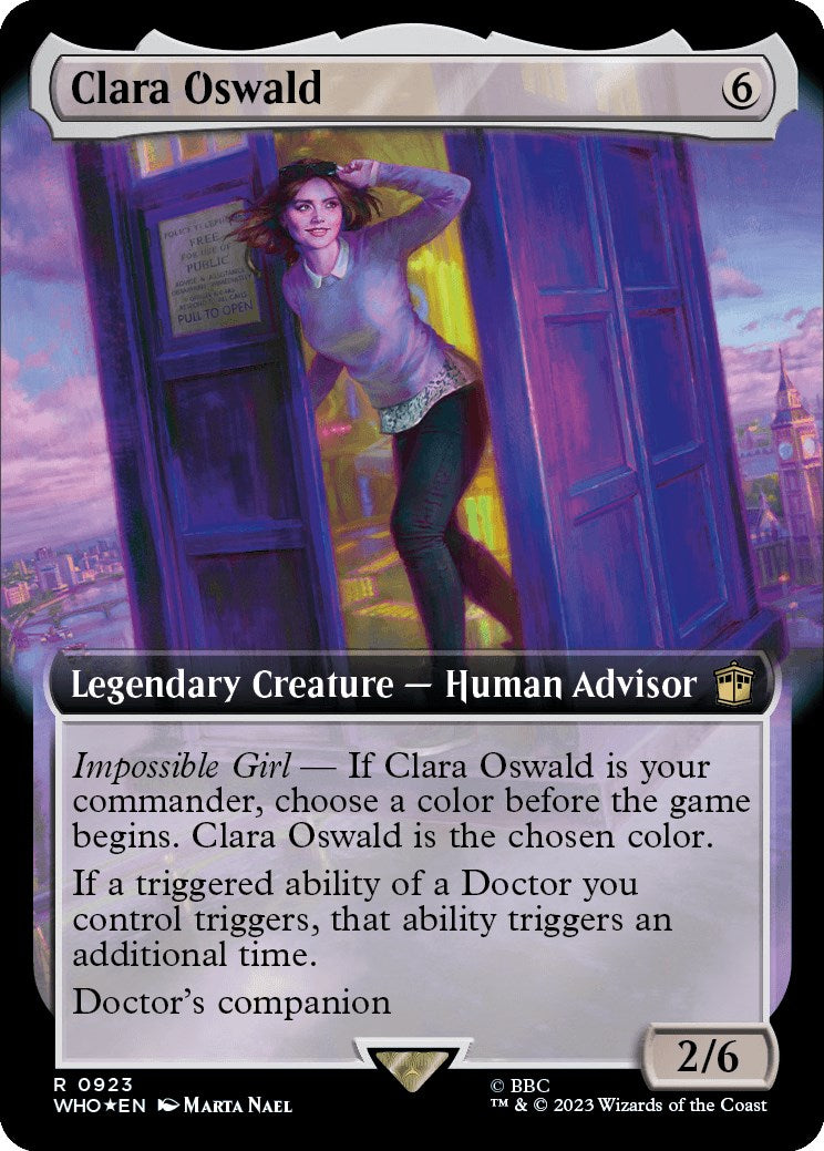 Clara Oswald (Extended Art) (Surge Foil) [Doctor Who] | Gear Gaming Fayetteville