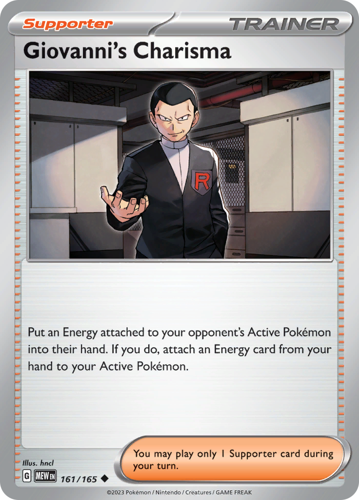 Giovanni's Charisma (161/165) [Scarlet & Violet: 151] | Gear Gaming Fayetteville