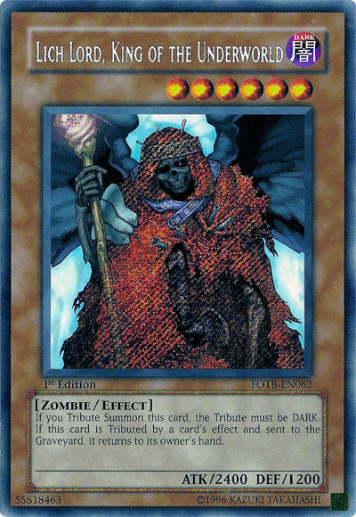 Lich Lord, King of the Underworld [FOTB-EN062] Secret Rare | Gear Gaming Fayetteville