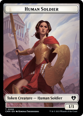 Human Soldier // Knight Double-Sided Token [Commander Masters Tokens] | Gear Gaming Fayetteville