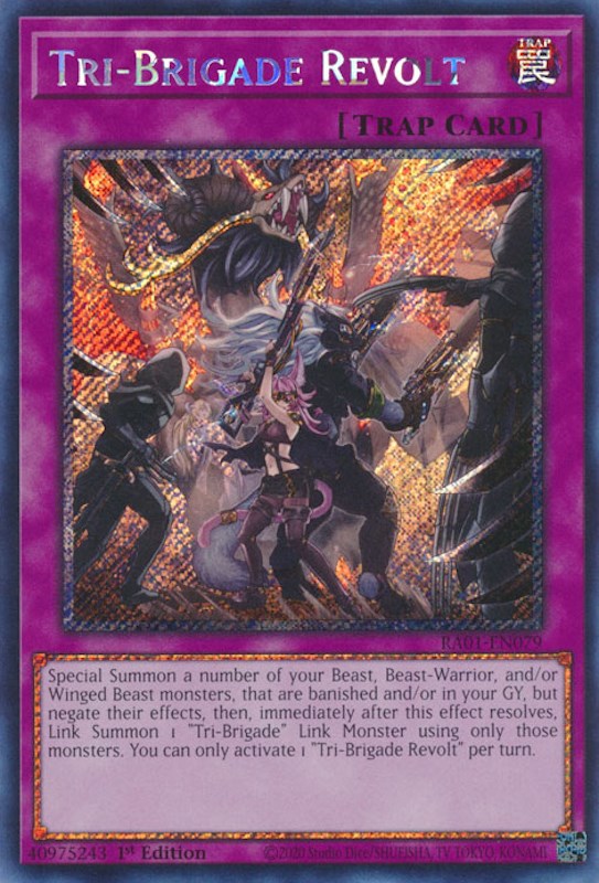 Tri-Brigade Revolt [RA01-EN079] Platinum Secret Rare | Gear Gaming Fayetteville