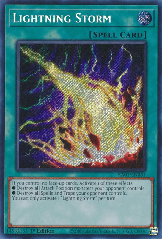 Lightning Storm [RA01-EN061] Secret Rare | Gear Gaming Fayetteville