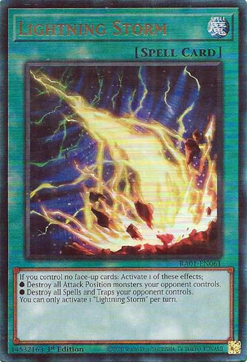 Lightning Storm [RA01-EN061] Prismatic Ultimate Rare | Gear Gaming Fayetteville