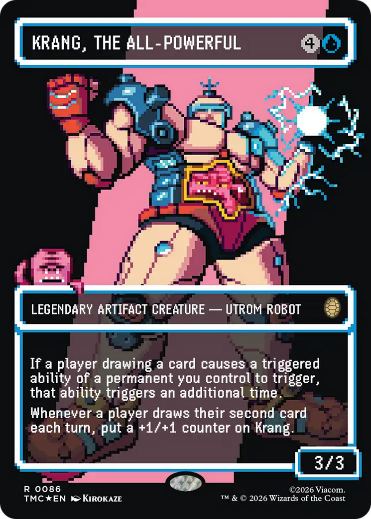 Krang, the All-Powerful (Borderless) (Surge Foil) [Teenage Mutant Ninja Turtles Commander] | Gear Gaming Fayetteville