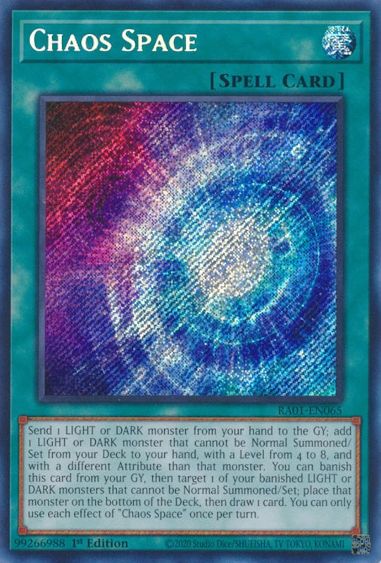 Chaos Space [RA01-EN065] Secret Rare | Gear Gaming Fayetteville