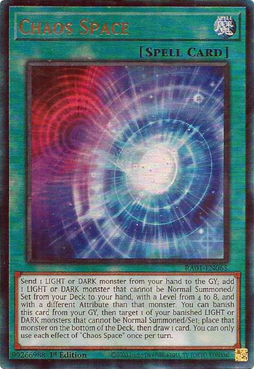 Chaos Space [RA01-EN065] Prismatic Ultimate Rare | Gear Gaming Fayetteville