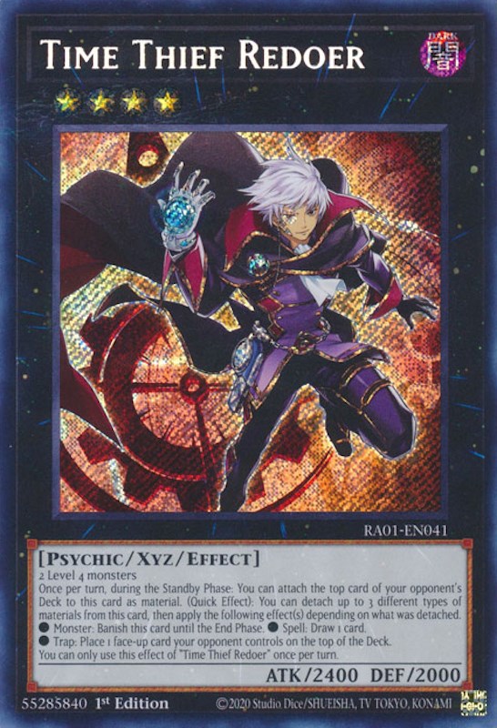 Time Thief Redoer [RA01-EN041] Secret Rare | Gear Gaming Fayetteville