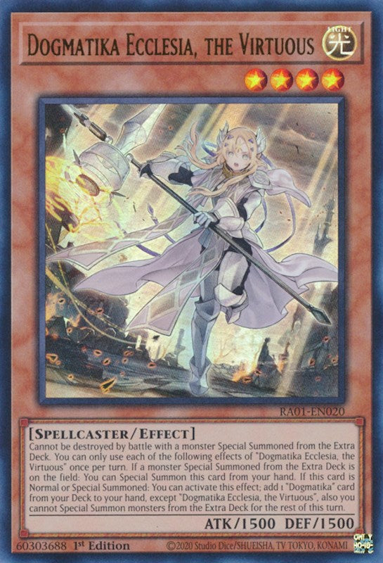 Dogmatika Ecclesia, the Virtuous [RA01-EN020] Ultra Rare | Gear Gaming Fayetteville