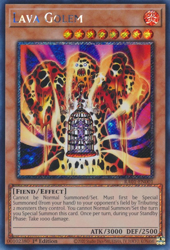 Lava Golem [RA01-EN001] Platinum Secret Rare | Gear Gaming Fayetteville