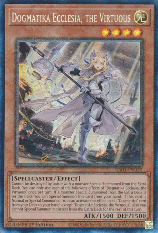 Dogmatika Ecclesia, the Virtuous [RA01-EN020] Prismatic Collector's Rare | Gear Gaming Fayetteville