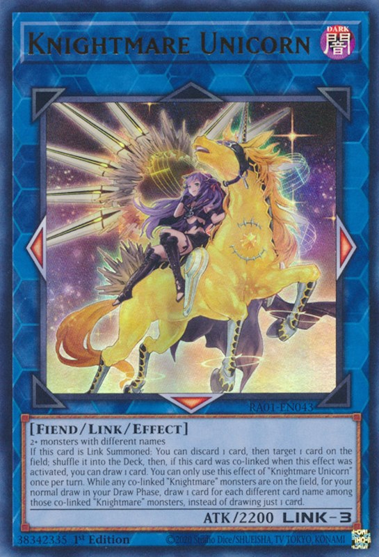 Knightmare Unicorn (Alternate Art) [RA01-EN043] Ultra Rare | Gear Gaming Fayetteville