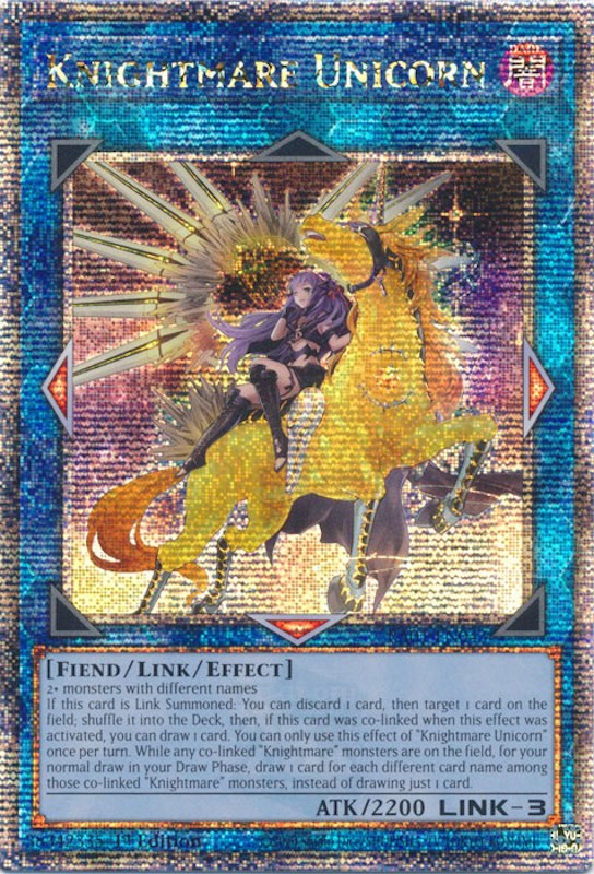 Knightmare Unicorn (Alternate Art) [RA01-EN043] Quarter Century Secret Rare | Gear Gaming Fayetteville