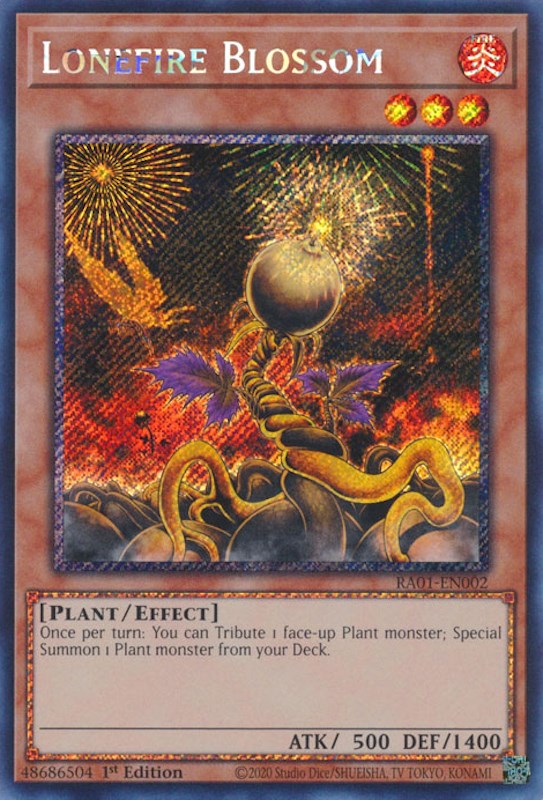 Lonefire Blossom [RA01-EN002] Prismatic Secret Rare | Gear Gaming Fayetteville