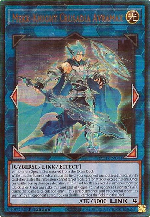 Mekk-Knight Crusadia Avramax [RA01-EN044] Prismatic Ultimate Rare | Gear Gaming Fayetteville