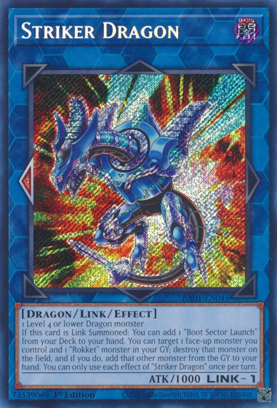 Striker Dragon [RA01-EN046] Secret Rare | Gear Gaming Fayetteville